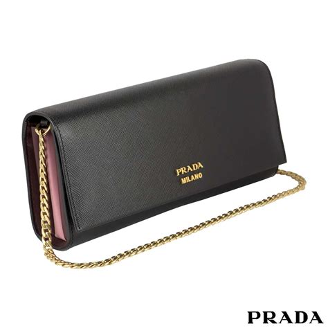 prada black clutch purse|prada black purse used.